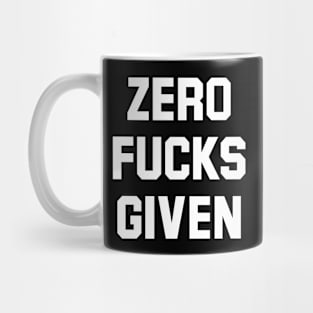 ZERO FKS GIVEN BLACK Print Mug